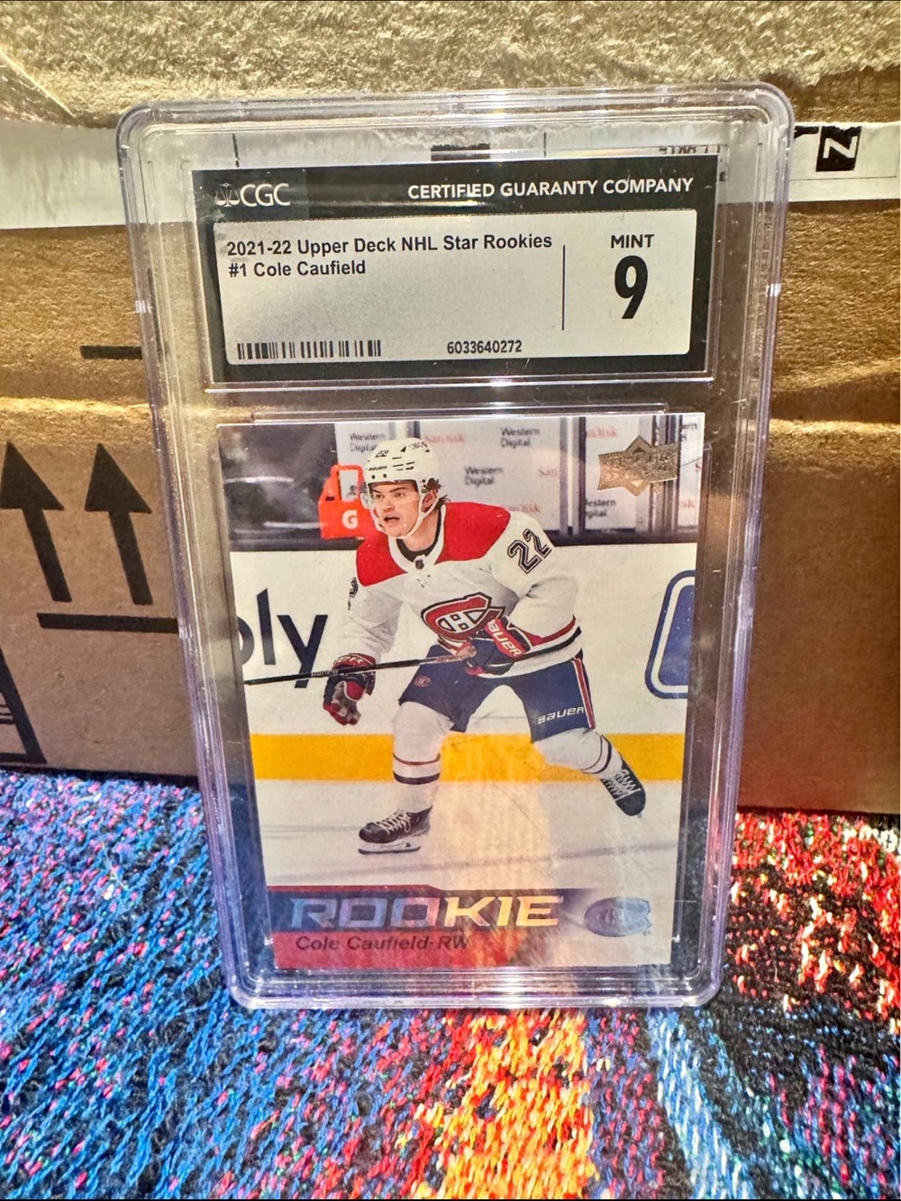 MONTREAL CANADIENS- Cole Caufield graded rookie card 9/10